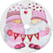 Aflyko Valentine's Day Tree Skirt Pink Gnome Love Couple Xmas Tree Base Cover Mat Party Living Room Tree Stand Mat Daily Seasonal Home Wedding Decor 35.4"