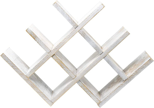 Sorbus® Wine Rack Butterfly - Stores 8 Bottles of Wine - Sleek and Chic Looking - Minimal Assembly Required (Grey Wood)