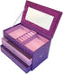 Jewelry Box for Girls - Pink and Purple Sparkles with Hearts and Pink Trim (Purple Sparkle)