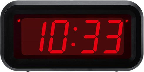 Timegyro Small Wall /Shelf /Desk Digital Clock Only Battery Operated with 1.2" Large Display. 4pcs Batteries Can Keep The Time Display Day and Night for More Than One Year (Black)