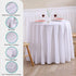 Surmente Table Cloth Polyester 132 Inch Round Tablecloth for Kitchen Dinning Party Wedding Rectangular Tabletop Buffet Decoration (White)