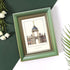 BWPFRAME Vintage Picture Frames 4x6 Green with Real Glass Solid Wood Frames For Table Top or Wall Mounting Display