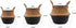 BlueMake Woven Seagrass Belly Basket for Storage, Laundry, Picnic, Plant Pot Cover, and Grocery and toy storage (Medium, Black)