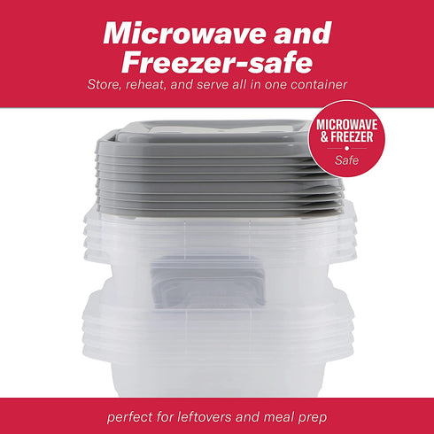 Good Cook EveryWare 24-Piece BPA-Free Plastic Food Storage Container Set, Clear/Grey, (41757)