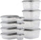 Good Cook EveryWare 24-Piece BPA-Free Plastic Food Storage Container Set, Clear/Grey, (41757)