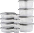 Good Cook EveryWare 24-Piece BPA-Free Plastic Food Storage Container Set, Clear/Grey, (41757)