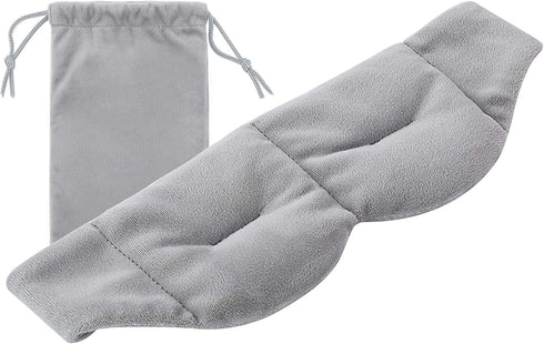 Weighted Sleep Mask Pain Relief Mask, Hot Cold Therapy Compression for Headache, Migraine, Sinus Pain, Puffy Eyes, Dry Eyes, Light Blocking Eye Pillow, Cotton Eye Cover for Sleeping Faster and Better