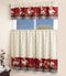 Sapphire Home 3 Piece Kitchen Curtain Linen Set with 2 Tiers 27" W (Total Width 54") x 36" L and 1 Tailored Valance 54" W x 15" L, Kitchen Curtain Décor Linen, KC Chef