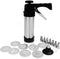 Cookie Press Set,Stainless Steel Cookie Maker Biscuit Press Gun Set with 8 Discs Molds & 8 Icing Nozzles Tips for DIY Biscuit Maker and Decoration