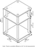 Furinno Turn-N-Tube Easy Assembly Multipurpose End Table / Side Table / Sofa Table / Nightstand, Round Tubes, Espresso