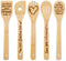 5PCS Grandma Gifts Wooden Spoons Mother's Day Thankful Christmas Birthday Gifts Nana Non-Stick Organic Bamboo Kitchen Cooking Spatula Laser Engraved Wooden Utensils for Grandparent's Day