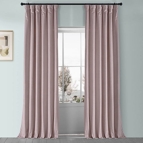HPD Half Price Drapes VPYC-161207-84 Plush Velvet Curtain (1 Panel), 50 X 84, Ballet Pink