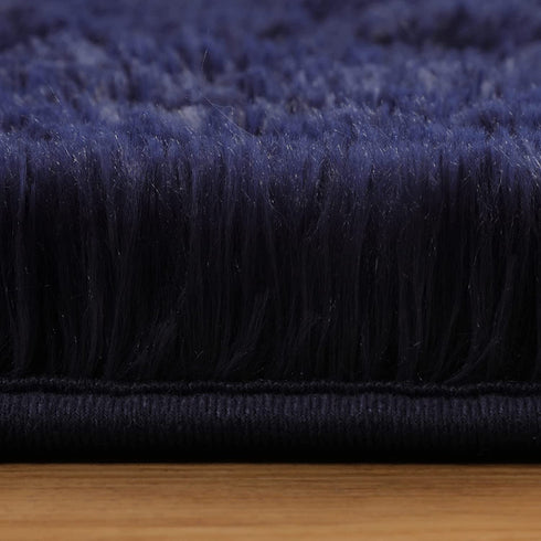 PAGISOFE Extra Soft 4x4 Round Navy Rug Circle Rugs for Kids Bedroom Fluffy Carpets and Shaggy Rugs Small Children Rug Furry Teepee Mat Comfy Reading Rug Circular Rug,Area Rugs for Girls Boys Baby Room