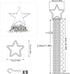 Outdoor Christmas Decorations Star Light,11.8 ft 344 LED Waterfall Tree Lights with Topper Star String Lights Plug in ,8 Lighting Mode Christmas Star Lights for Party Home Holiday Decor(Cool White)