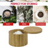 Home Basics Bamboo Swivel Salt Box with Magnetic Lid, Natural Honey (1 Tier)