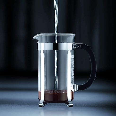 BODUM 1928-57, Matte Chrome Chambord 8-Cup Coffee Maker, 34-Ounce, 34 Oz