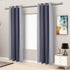 FLOWEROOM Color Block Blackout Curtains for Bedroom, 52 x 72 Inch Long, Grey and Silvery Grey Thermal Insulated and Sun Light Blocking Gradient Curtain, Grommet Window Curtains, Set of 2 Panels