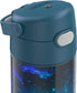 THERMOS FUNTAINER 16 Ounce Stainless Steel Vacuum Insulated Bottle with Wide Spout Lid, Galaxy Teal