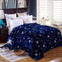 ChezMax Throw Blanket Ultra Soft Blanket Quilt Lightweight Plush Fleece Bed Blanket Cozy Towel Blanket Breathable Warm Throw for Stadium Couch Bed Sofa Chair Office Car Starry Sky Blue Full (71"X79")