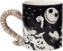 Silver Buffalo Disney Nightmare Before Christmas Jack and Moonlight Snake Sculpted Handle Ceramic Mug, 20 Ounces