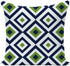 EZVING Navy Pear Green New Living Series Geometric Cotton Linen Indoor Outdoor Pillow Case Cushion Cover 18x18 Inch Set of 4 for Car Sofa Home Decor