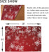 One Bear Christmas Placemats Winter Snowflake Red Placemat Table Mats Non Slip Heat Resistant Placemats for Dining Table Kitchen Holiday Party Set of 6