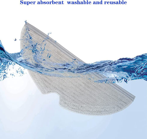 10pcs Replacement Full Microfiber Mopping Pads Washable Vacuum Cleaner Mop Cloths for XiaoMi Roborock S5 Max S6 Pure S6 MaxV S5 S51 S50 S55 Xiaowa E25 E35