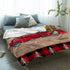 Red Truck with Christmas Tree Flannel Blankets Snowflake Wood Grain Throw Blankets Soft Lightweight Bed Blanket Cozy Microfiber Blanket for Sofa Couch Home Decor 40x50inch