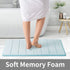 ROSMARUS Memory Foam Bath Rug Non Slip Absorbent Bathroom Rugs with PVC Backing Ultra Soft Bath Room Floor Mat Kitchen Runner Restroom Living Room Carpet,20X 32,Blue