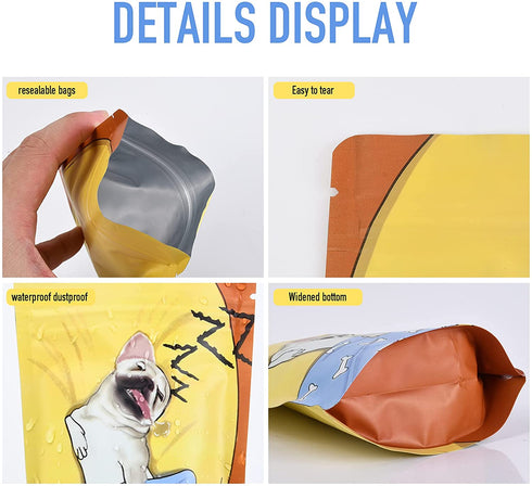 Smell Proof Mylar Bags丨3.5G Resealable Food Packaging Bag丨Aluminum Foil Ziplock Mylar Bags For Food Storage丨3.62x5 inch Yellow KGCCIZI (100)