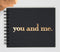 You and Me Mini-Photo Album Scrapbook. Embossed Gold Foil, 6" x 7.5" 90 Blank Pages, Softcover, Keepsake Friendship Album, Best Friend Album, You and me Album, Polaroid Instax Album Scrapbook (BK/Go)