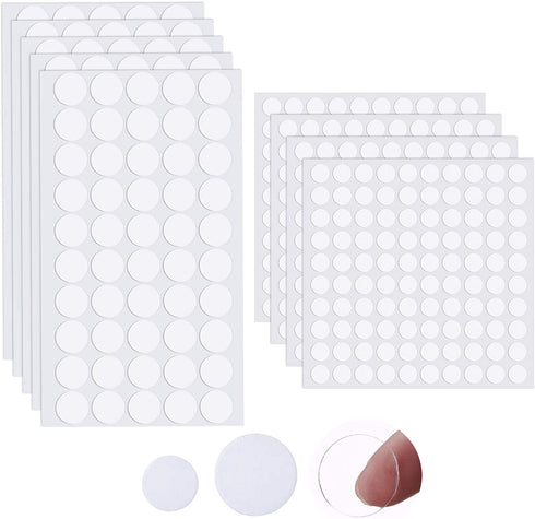 1000 Pieces Clear Sticky Putty Removable Round Putty 2 Sizes Double-Sided Stickers Round Adhesive Sticker for Decorations Wall Metal Glass Wood