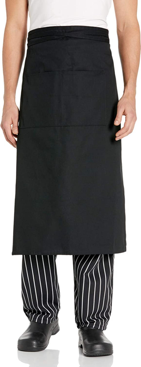 Uncommon Threads Unisex Long Bistro Apron, 2 Pockets, Long Ties