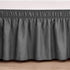 RIMELA Bed Skirt Wrap Around Elastic Dust Ruffles Solid Color Wrinkle and Fade Resistant with Adjustable Elastic Belt Easy to Install Dark Gray for Queen Size 18 Inch Drop