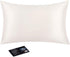 Silk Pillowcase for Hair and Skin, 22 Momme 6A Long Fiber 100% Mulberry Silk Bed Pillow Case with Invisible Zipper, Ivory White, Queen