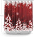 Red Christmas Shower Curtain White Xmas Snowflake Glitter Sparkle Tree Bath Curtain Merry Christmas Eve Home Bathroom Decor Waterproof Fabric Curtains 72x72 inch