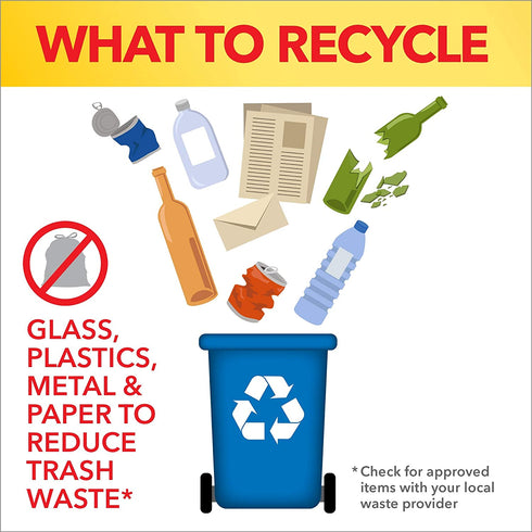 Glad Large Drawstring Recycling Bags - 30 Gallon Blue Trash Bag - 28 Count (Package May Vary) (CXC-212)