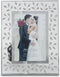 Pavilion Gift Company Glorious Occasions Tree Branch White Crystal Wedding Picture Frame, 4" x 6", Silver