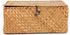 Yesland Handwoven Seagrass Rattan Storage Basket - 11.5'' x 7.5'' x 5'' - Brown Rectangular Makeup Organizer / Container with Lid, Perfect for Decoration, Picnic, Groceries and Toy Storage
