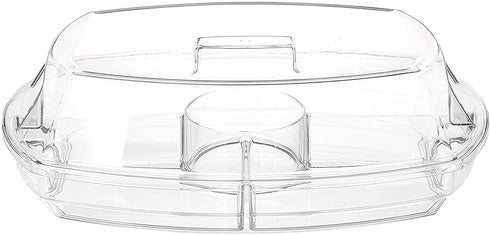 Prodyne SB-5 Flip-Lid Appetizers On Ice, 15", Clear