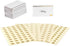 Set of 50 place cards with 200 Meal Choice stickers (Gold)