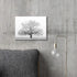Winter Tree Canvas Print Artwork: Grey & White Landscape Print Wall Art for Bathroom (16'' x 12'')