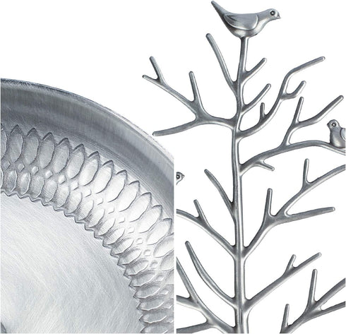 AUTODECO Retro Jewelry Tree Organizer for Necklaces and Earrings Ring Tree Holder Display Jewelry Tower Tree Great Gift for Women Girl Antique Silver