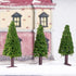 Wakauto 15pcs Model Trees, Green Scenery Landscape Cedar Trees with Base, Accssory Green Mini Tree Set, Lonely Bunch of Trees DIY Landscape Tribe