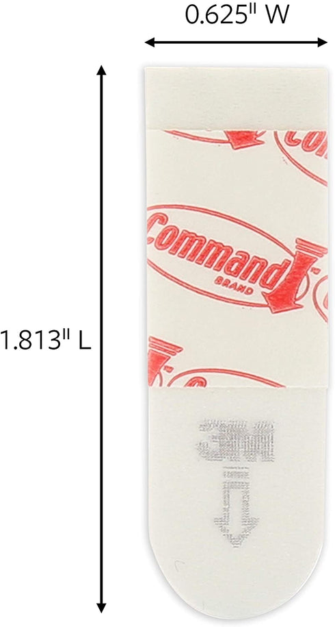 Command Small Refill Strips, White, 64-Strips - Easy to Open Packaging