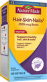 Nature Made Hair Skin and Nails with Biotin 2500 mcg, Dietary Supplement For Healthy Hair Skin and Nails Support, 120 Softgels, 120 Day Supply