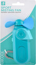 O2COOL Sport Misting Fan - Portable Pocket Size Battery Powered Cooling Fan With Carabiner Clip (Teal)