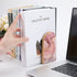 2 PCS Wood Book Ends,Pink Glitter Rose Gold Marble Bookends for Shelves Non-Skid Book Stand for Home Office School Sturdy Book Holders for Heavy Books 5x3 inch
