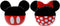 Disney Salt and Pepper Shakers Set Ceramic Minnie and Mickey Mouse Salt and Pepper Shakers, Perfect for Any Tabletop Easy to Fill Red/Black, Glossy Finish