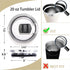 2pcs 20/30 ‹oz Magnetic Tumbler Lid - Compatible with YETI Rambler, Ozark Trail, Old Style Rtic and More - Magnetic Slider Switch Spill Proof Tumbler Cover ( 2pcs black , 20/30 oz )